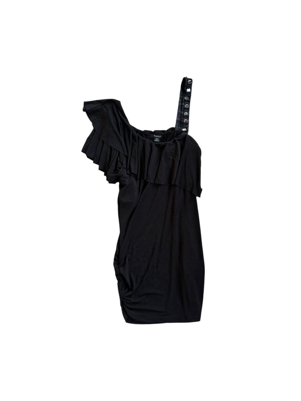 Vintage Y2K Club One Shoulder Tunic Top